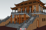 分享一个还不错的中式阁楼SU模型