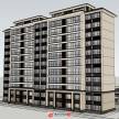 新中式11层住宅建筑设计SU模型下载